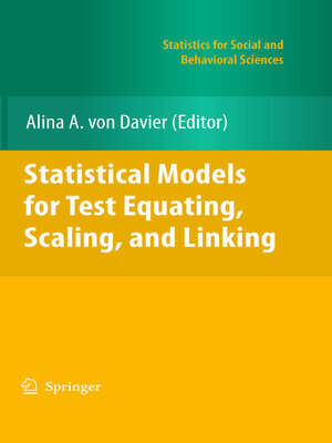 cover image of Statistical Models for Test Equating, Scaling, and Linking
